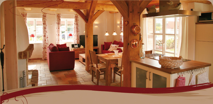 Ferienhaus Duette - Wohn- und Essbereich